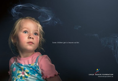 تبلیغات گویا برای نکشیدن سیگار jتوسط کودکان