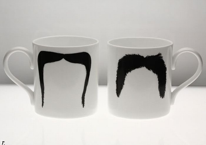 Canecas com bigode