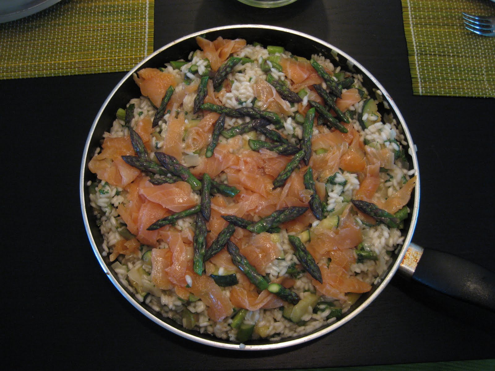 Excellenteten.nl Risotto met asperges en gerookte zalm