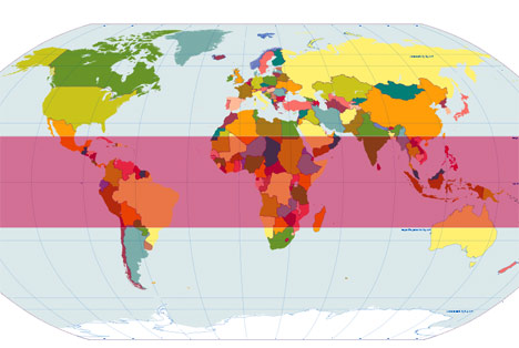map of tropics