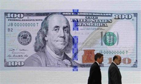 old 100 dollar bill back. 100 dollar bill back and front. old 100 dollar bill back.