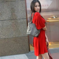 Beautiful Red Dress - Zhang Xin Yu Pictures Gallery Chinese Cute Girl Model