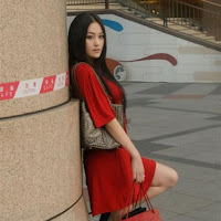 Beautiful Red Dress - Zhang Xin Yu Pictures Gallery Chinese Cute Girl Model