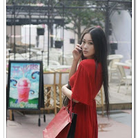 Beautiful Red Dress - Zhang Xin Yu Pictures Gallery Chinese Cute Girl Model