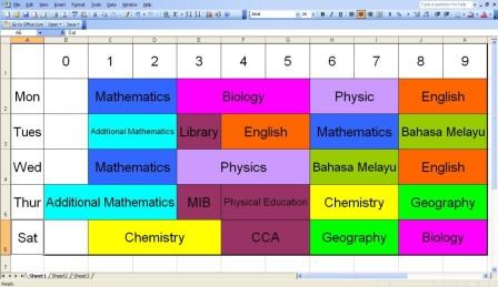 our timetable