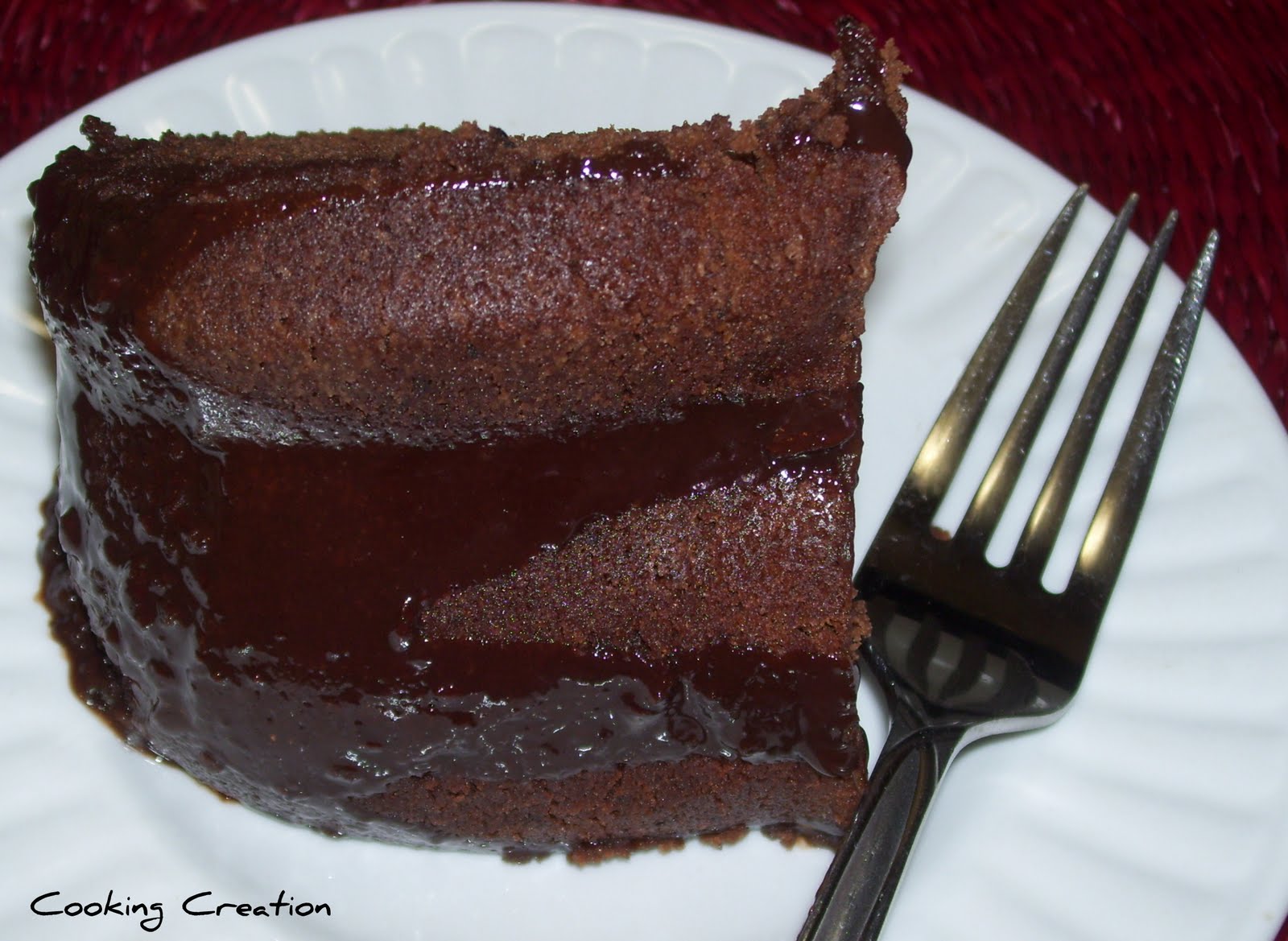 Cooking Creation Chocolate Pound Cake with ChocolateRum Ganache
