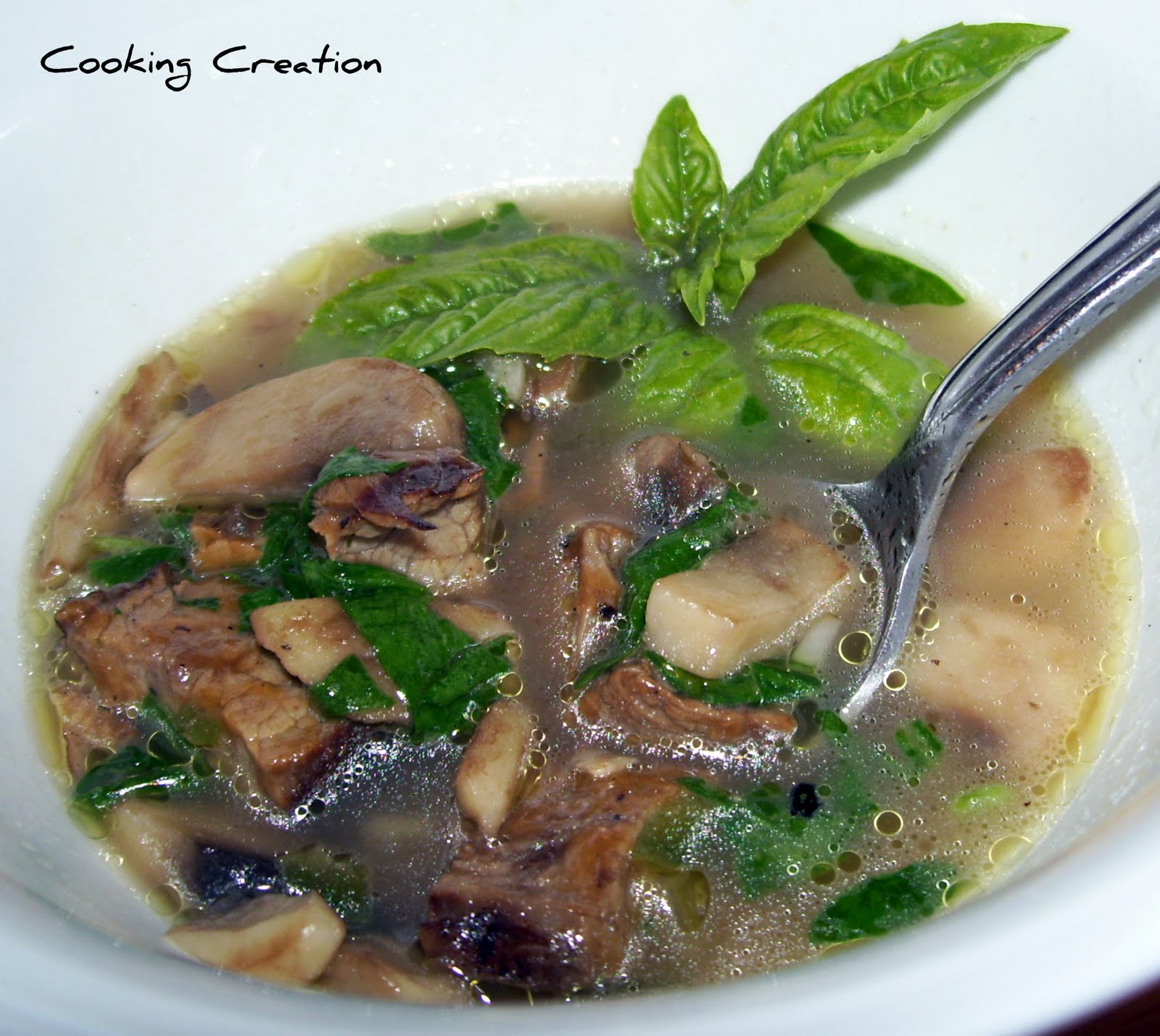 Cooking Creation Steak and Mushroom Soup