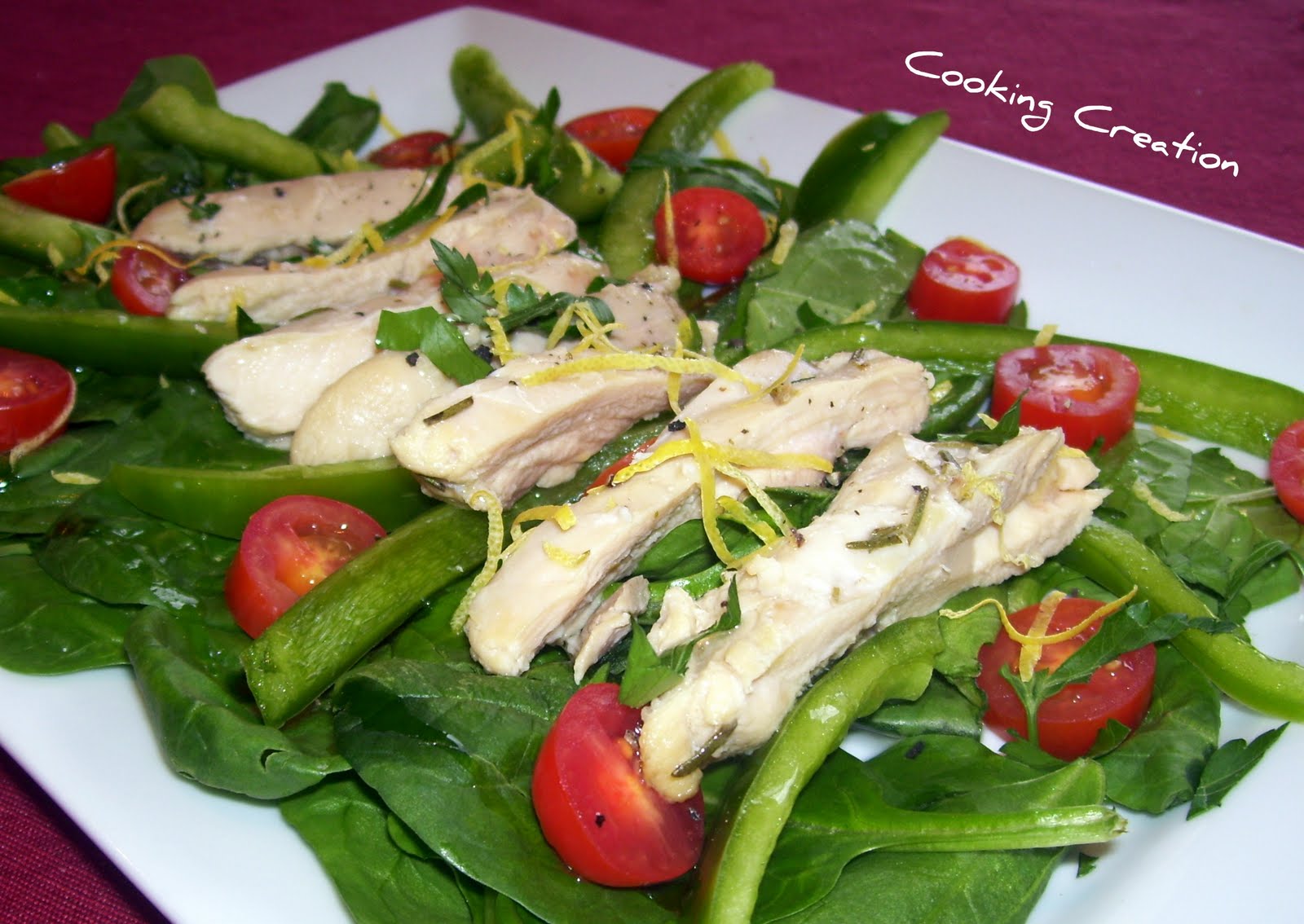 Cooking Creation LemonRosemary Chicken and Vegetable Salad