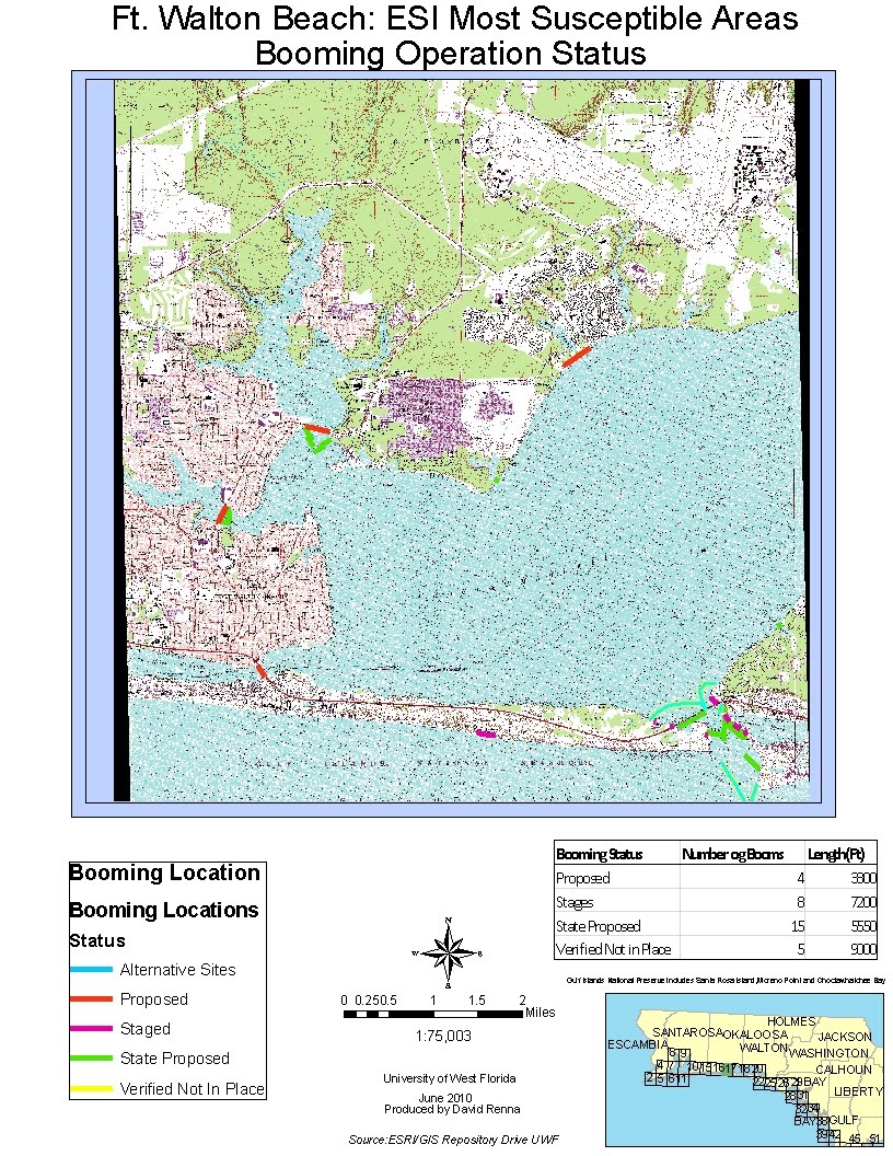 this is my map for the booming operations in the fort walton beach area i have divided the operations into five categories i have also included a chart to this is my map for the booming operations in the fort walton beach area i have divided the operations into five categories i have also included a chart to