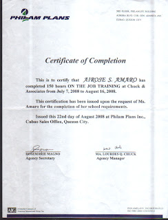my on the job training the certificate of completion certificate of job completion