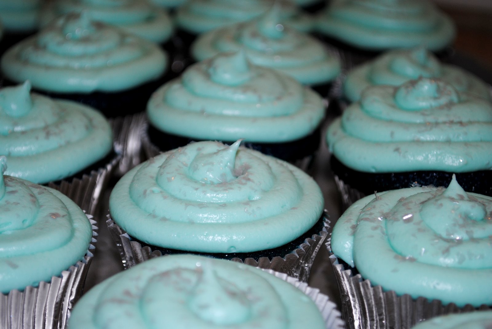 Just my sweet tooth talking... Blue Velvet Baby Shower Cupcakes