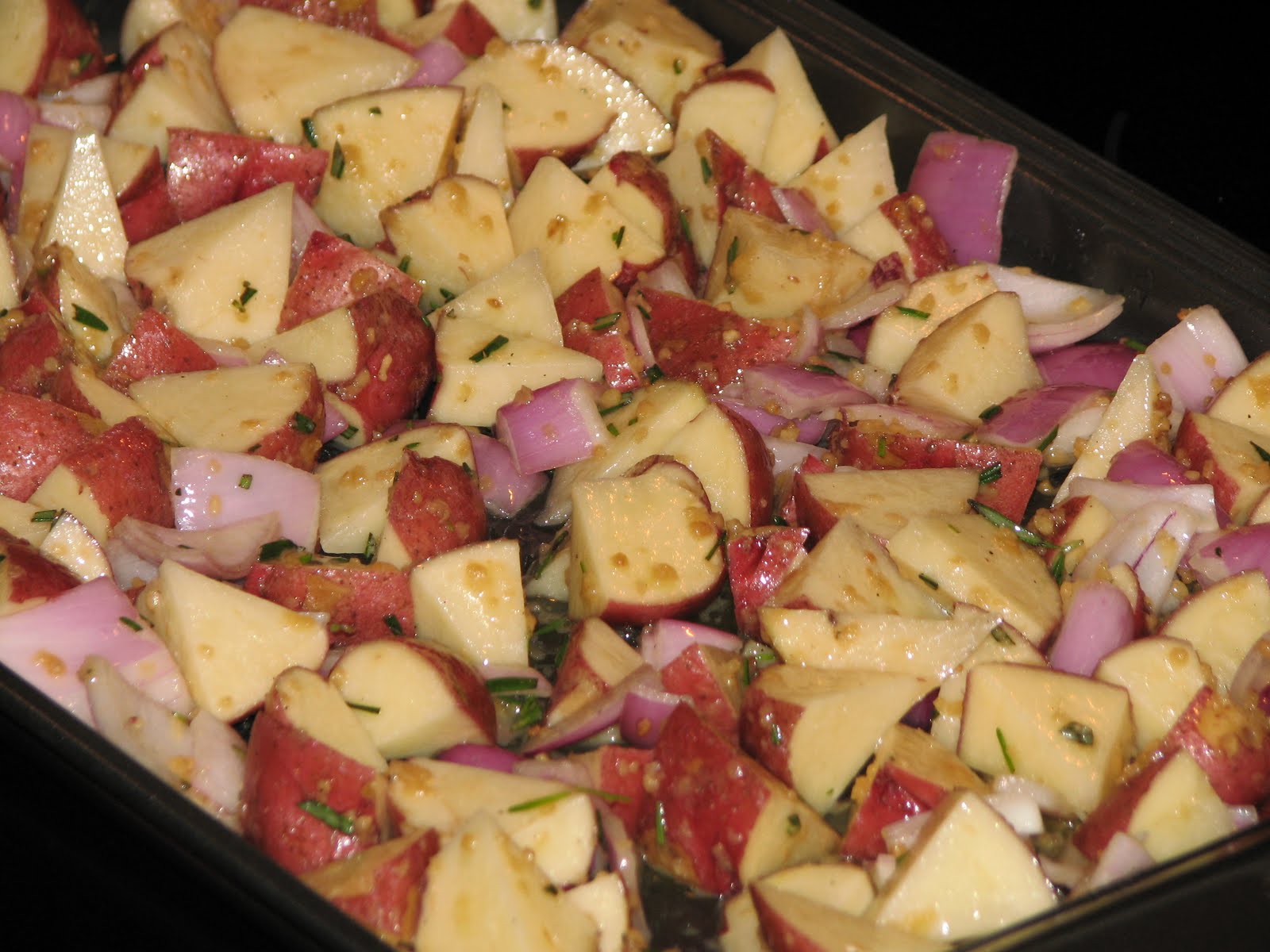 The Orange Skillet Roasted Potatoes with Red Onions