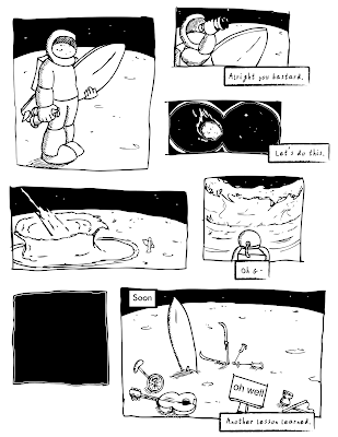 I saw a pretty fantastic shooting star the other night, after I'd drawn this