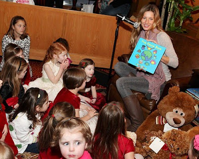 Gisele Bundchen at the Four Seasons' hotel Teddy Bear Tea