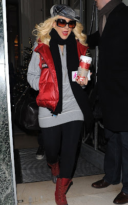 Christina Aguilera Stepping out in London