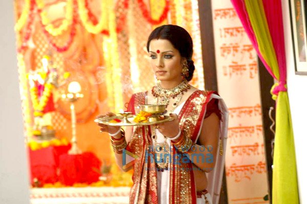 Celina Jaitly shoots for 'X-Age' mobile