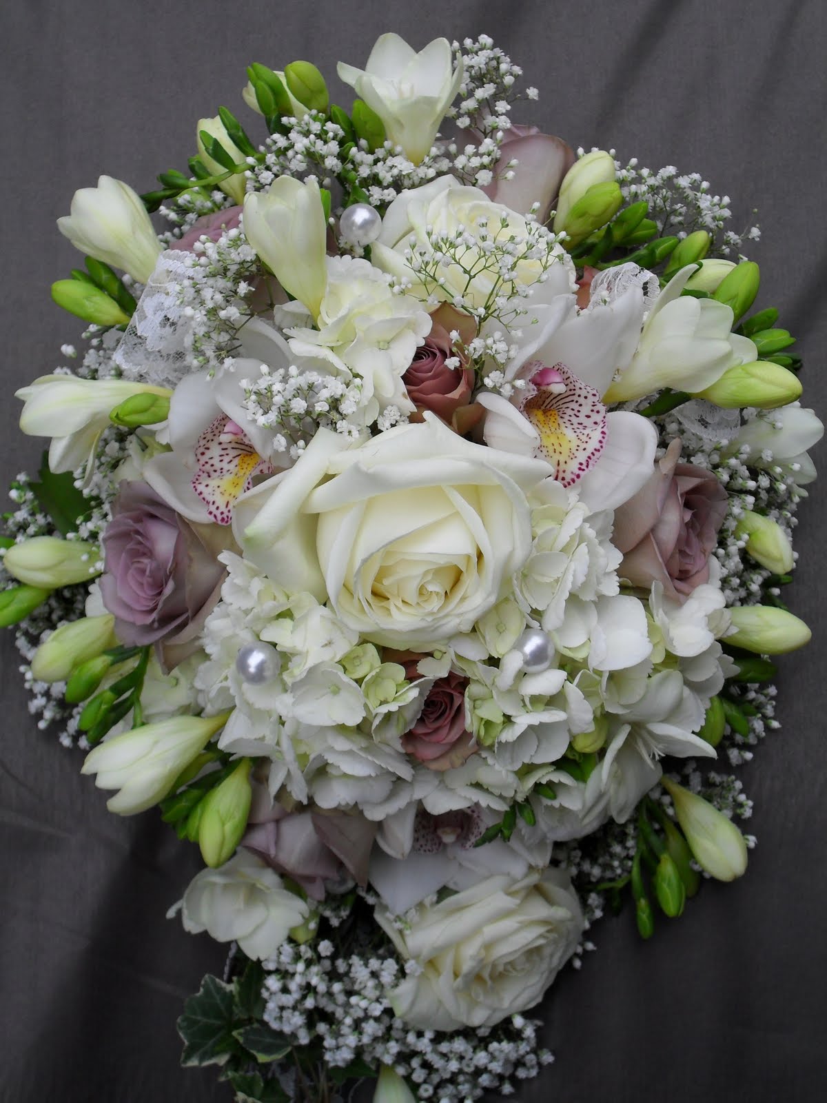 Someflower Old English Flowers. Pearls &amp; Vintage Lace in