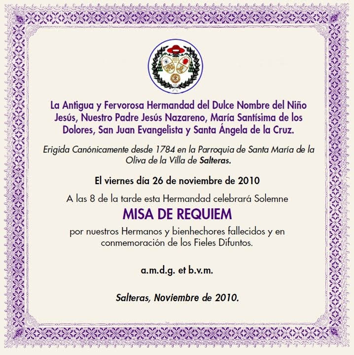 Invitaciones Para Misa De Difuntos Invitaciones Para Misa De Difuntos