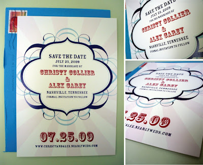 variety of their wedding colors We decided on a bright teal envelope to