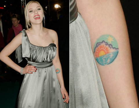 Scarlett Johansson currently has only one tattoo, which is located on her 