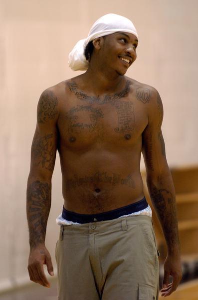carmelo anthony tattoos pics. Both NBA superstars Carmelo