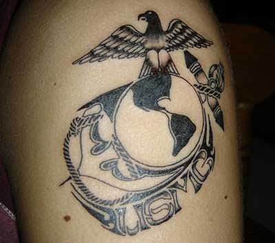 Colorful eagle on anchor tattoo photo. Posted by Blogger