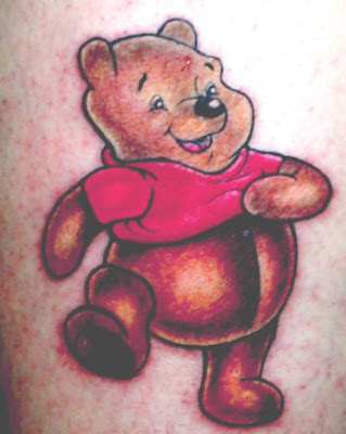 Happy Winnie The Pooh tattoo picture.