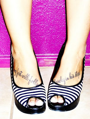 Foot Tattoos Words Double foot word tattoos