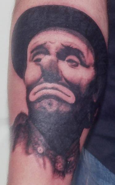 The most popular area for a clown tattoo seems to be the upper arm and lower The most popular area for a clown tattoo seems to be the upper arm and lower