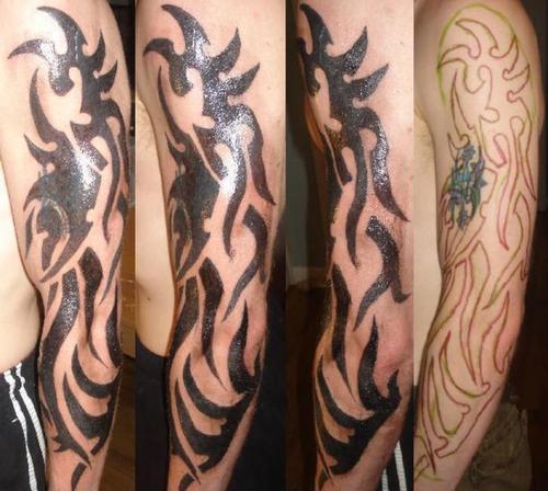 Tribal Tattoo Design. meaning of a dragon tattoo tribal half sleeve tattoos.