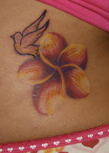 tattoo on hip. Flower Hip Tattoos