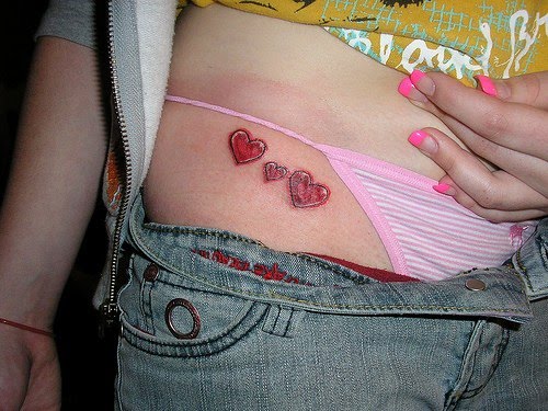 Star Tattoo For Girls On Foot. heart tattoos for girls on