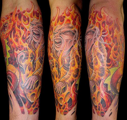 Fire and Flame Tattoos