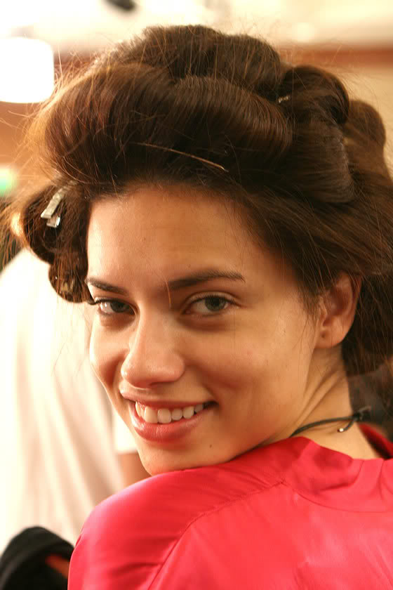  in search of a photo with Adriana Lima donning an updo hairstyle, 