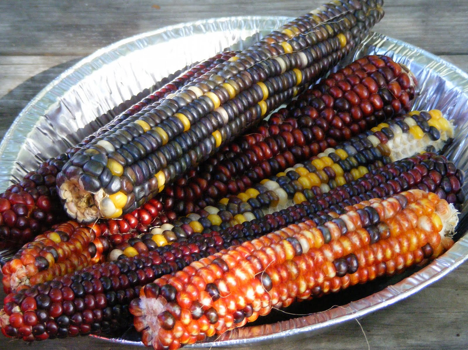 Ten kids and a Dog Indian corn jewelry