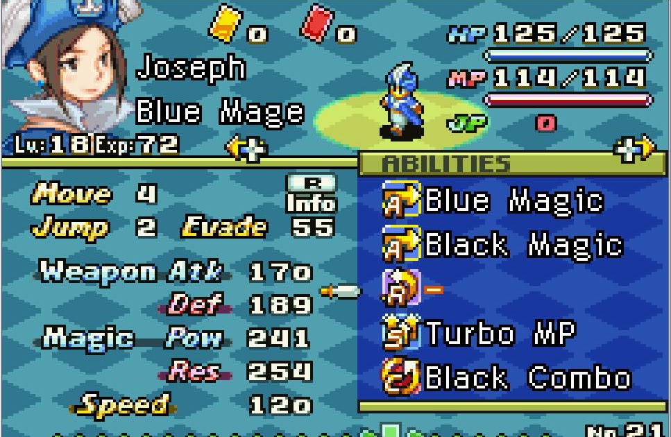 Final Fantasy Tactics Advance FFTA Blue Mage Guide (GBA)