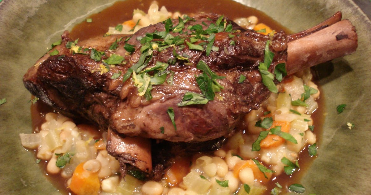 Melissa Cooks Gourmet Braised Lamb Shanks with White Beans