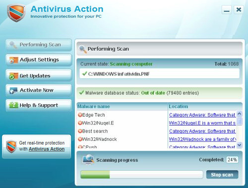Get rid of Antivirus Action