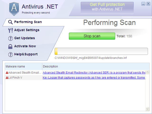 Antivirus.NET screenshot: