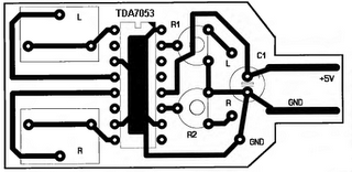 USB Powered Audio Power Amplifier for PC pcb