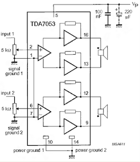 USB Powered Audio Power Amplifier for PC circuit