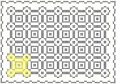 Desenho de uma matriz fechada ressaltando o bloco.