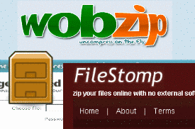 Screenshots dos sites