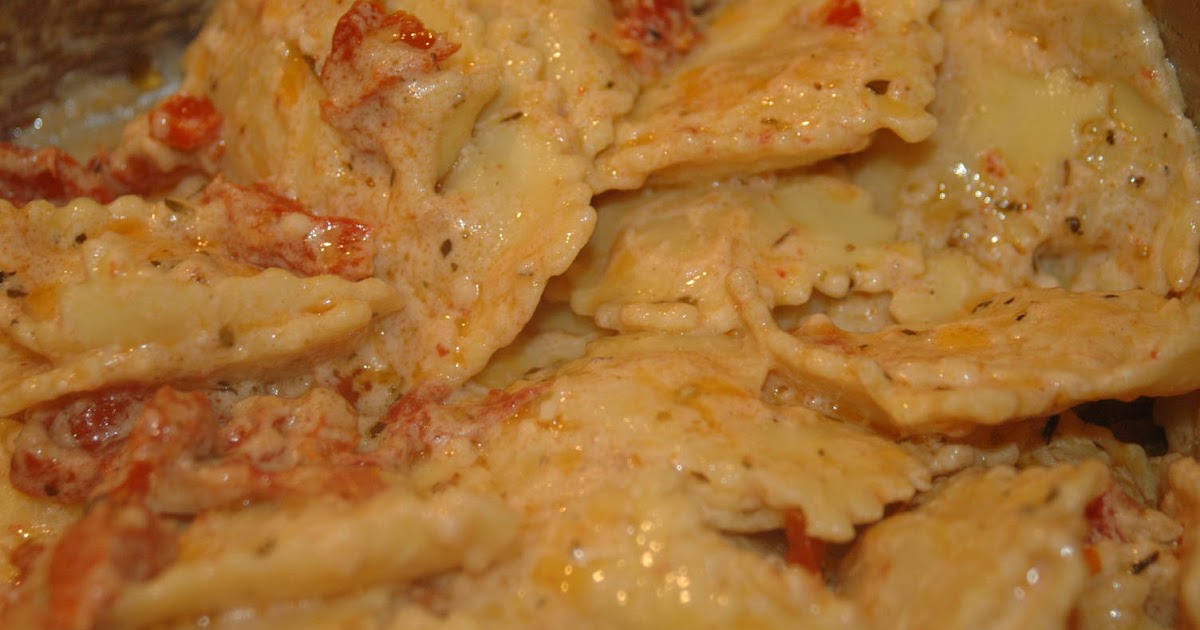 triedandtrues Ravioli with Sundried Tomato Cream Sauce
