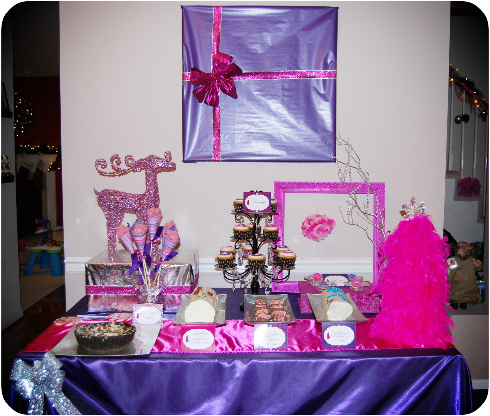 pink and purple party decorations Sparkling Events & Designs