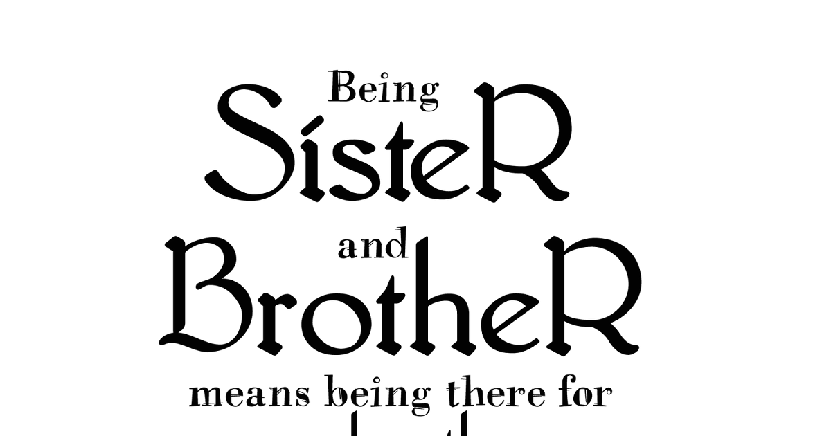 Inspired Mommie Designs Being Sister and Brother Wordart Freebie