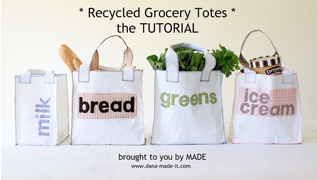 Arent these Recycled Grocery totes adorable? Click here for the ...