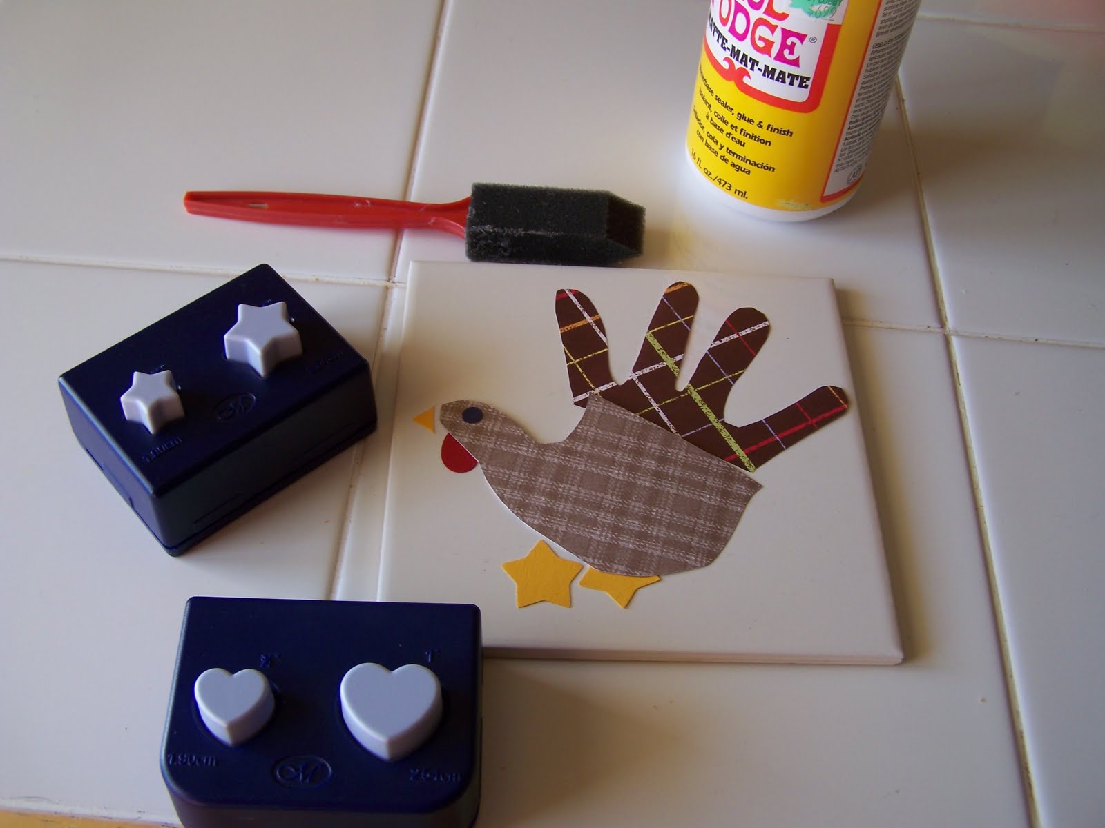 A Day of Wonders Turkey Handprint Trivets