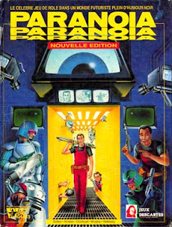 Portada de Paranoia, el juego de rol