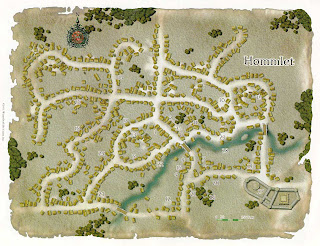 Mapa del pueblo Hommlet de D&D